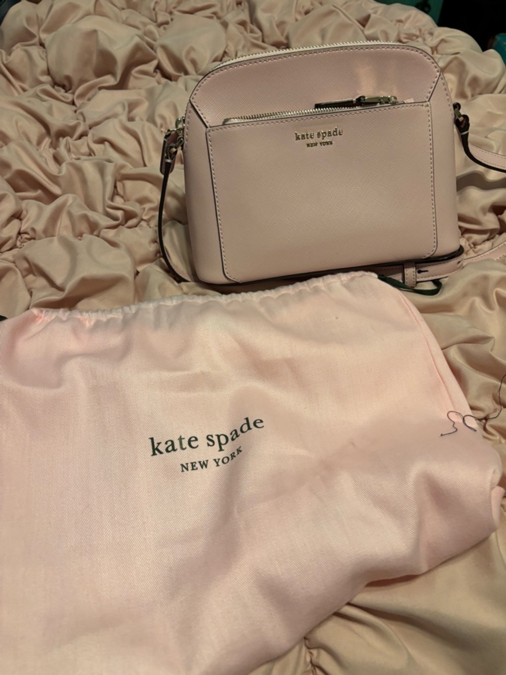 kate spade Blush Pink Saffiano Dome Crossbody Bag